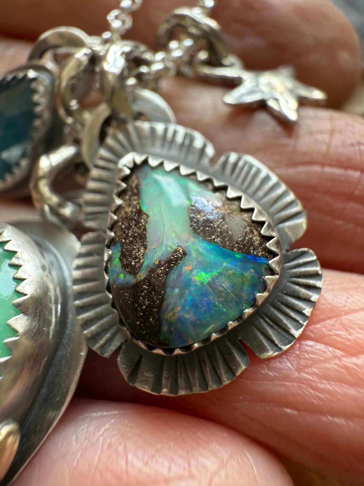 Chrysoprase Charm Necklace