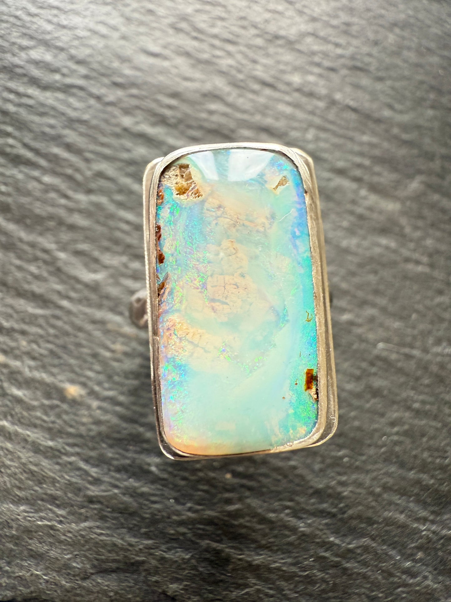 Boulder Opal Ring US 5