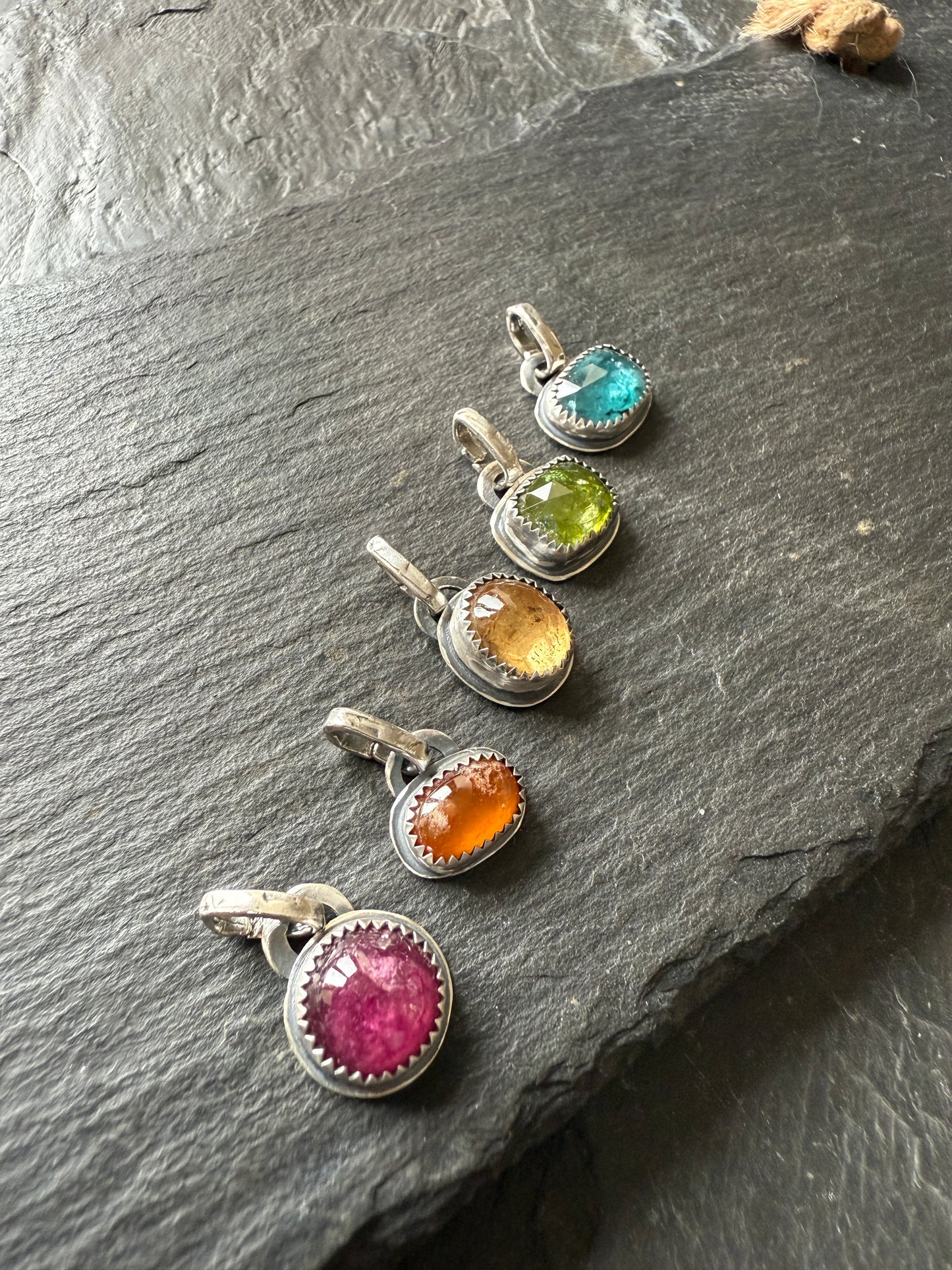 Dainty gemstone pendants