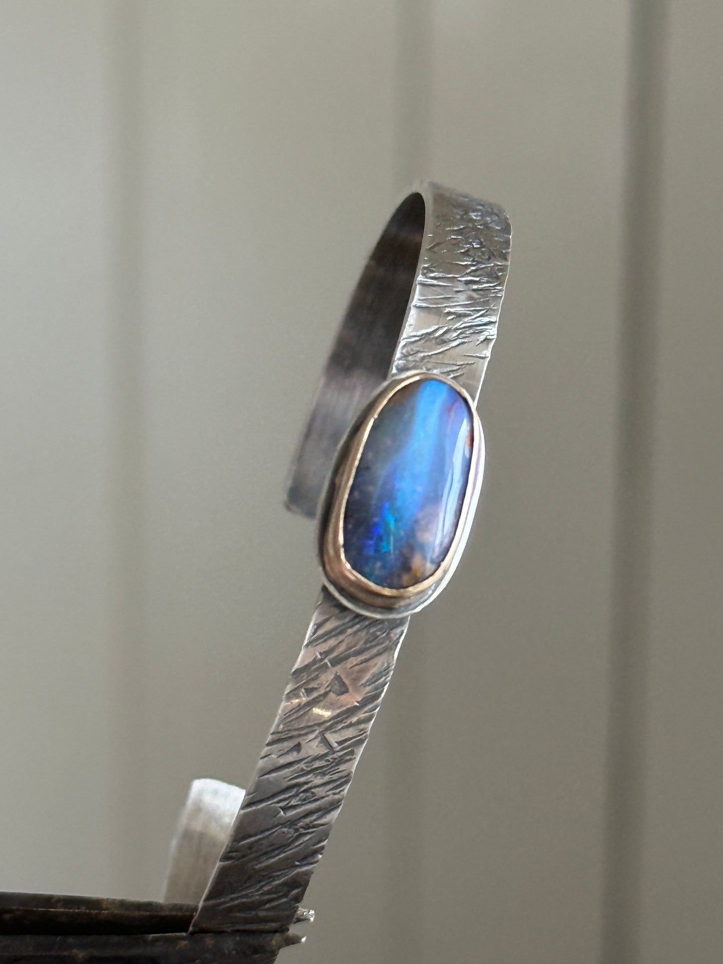 Blue opal bangle
