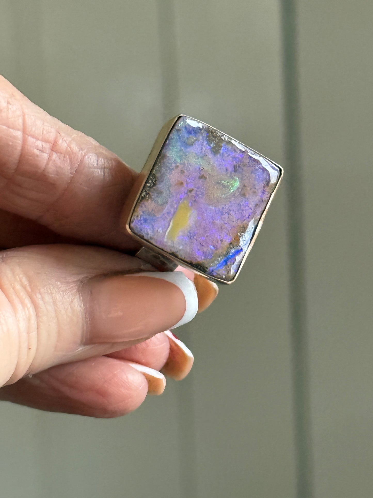 Cocktail opal ring size 8 1/4