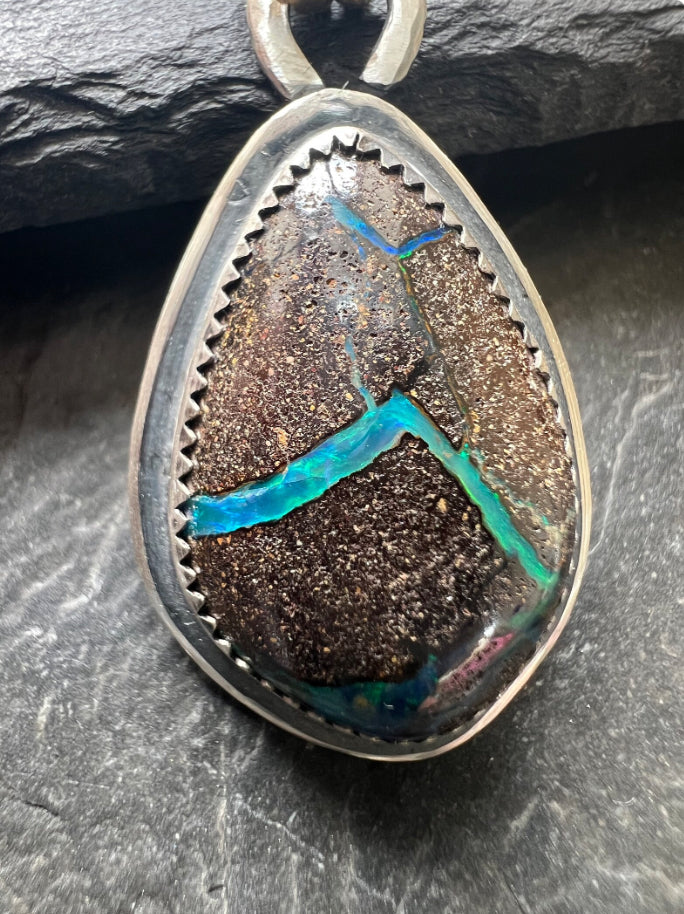 Double Boulder Opal Necklace