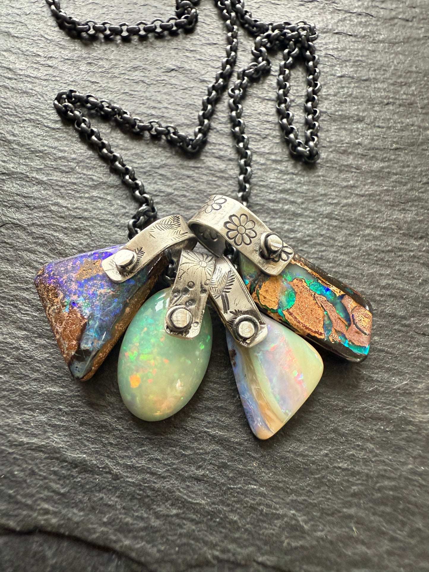 Ultra dainty opal necklace collection , CHOOSE your favourite