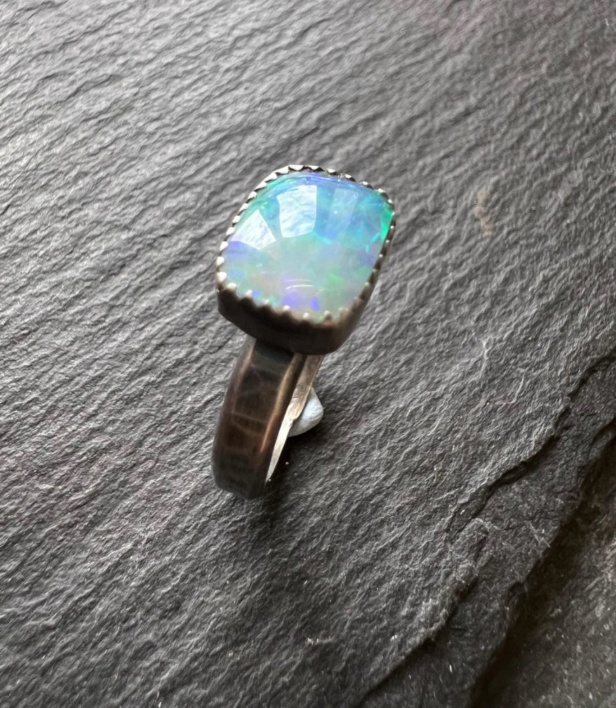 Boulder opal ring 6 1/4