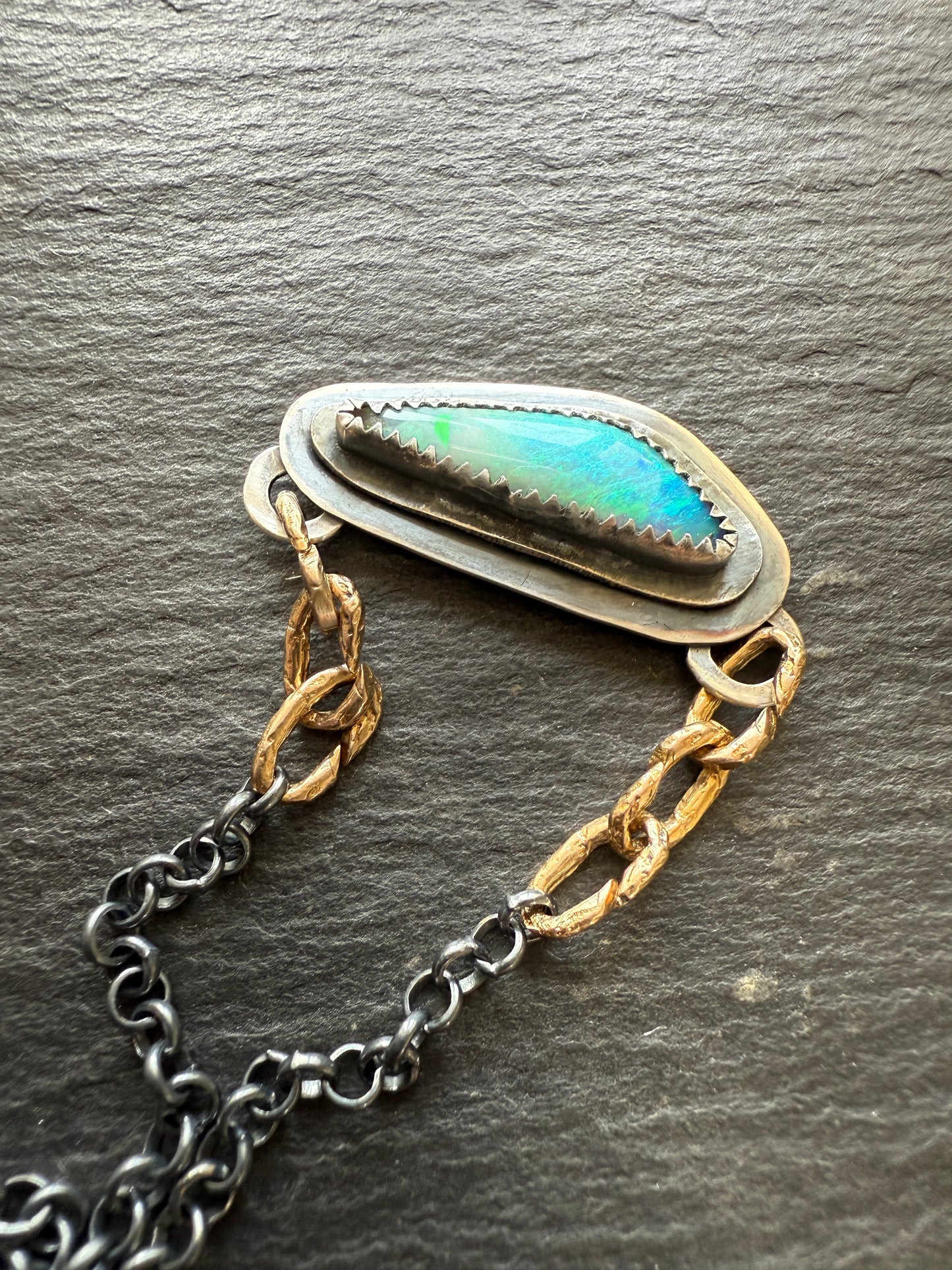 Ocean Blue Opal Pendant