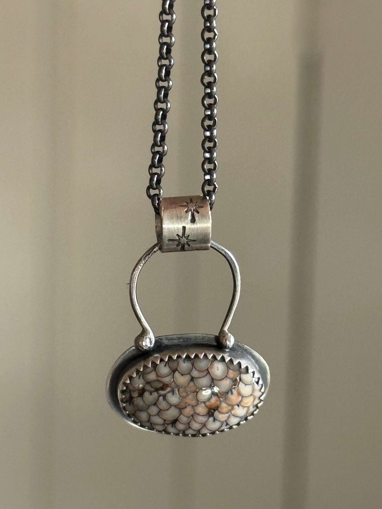 Fossilised Snakeskin Pendant