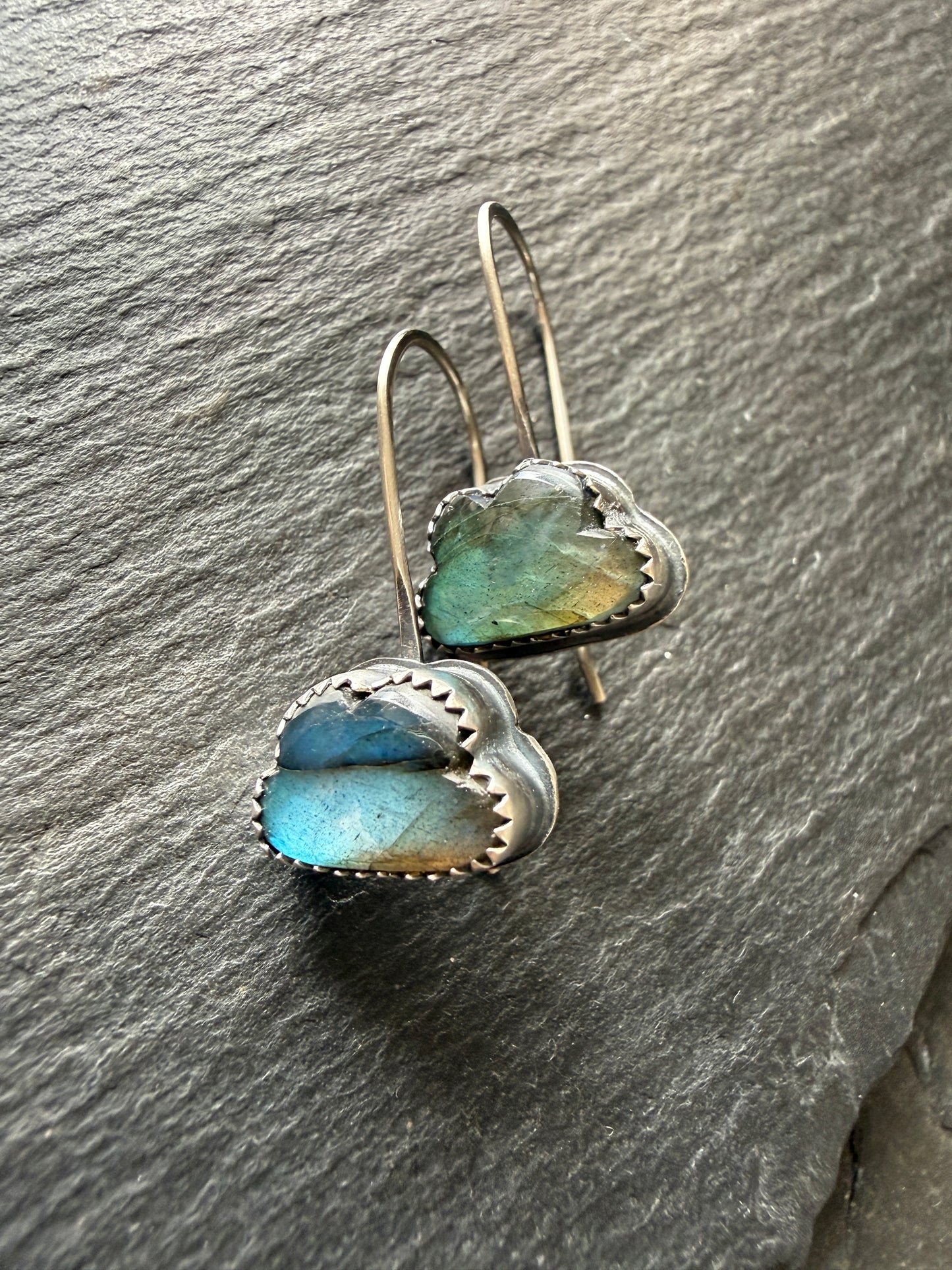 Labradorite Cloud Drop Earrings