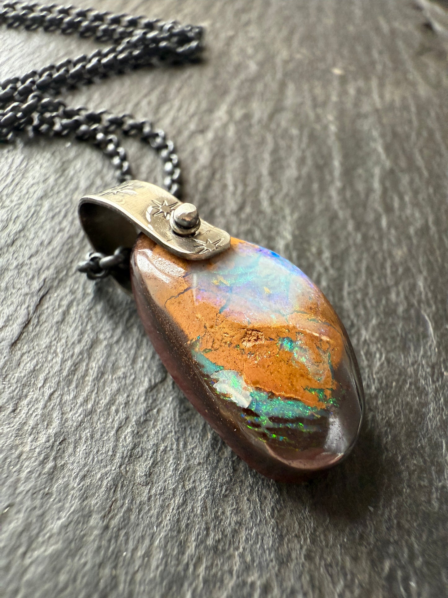 Ocean Blue Boulder Opal