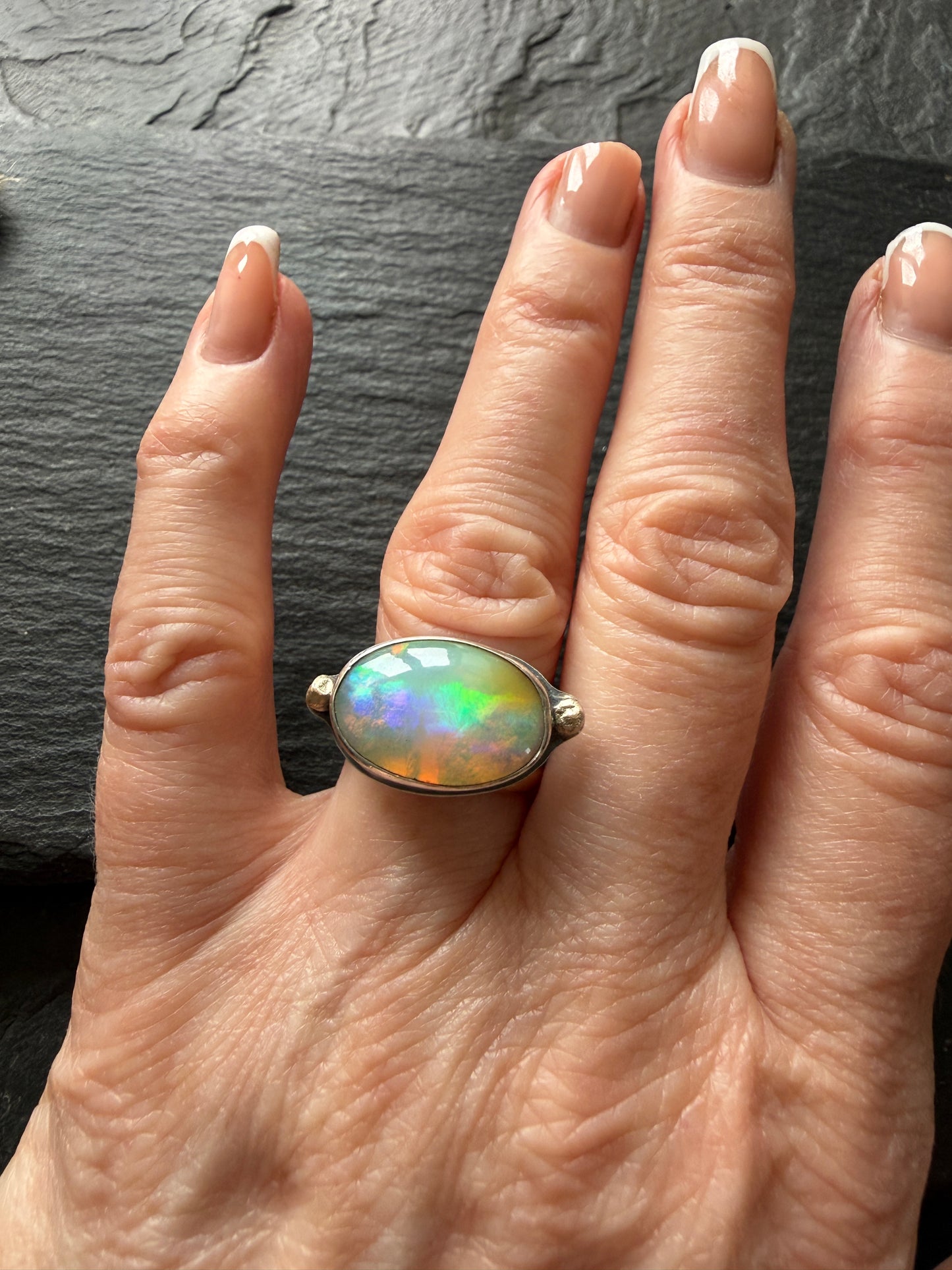 Ethiopian Opal Ring 6.5 US / M 1/2 UK