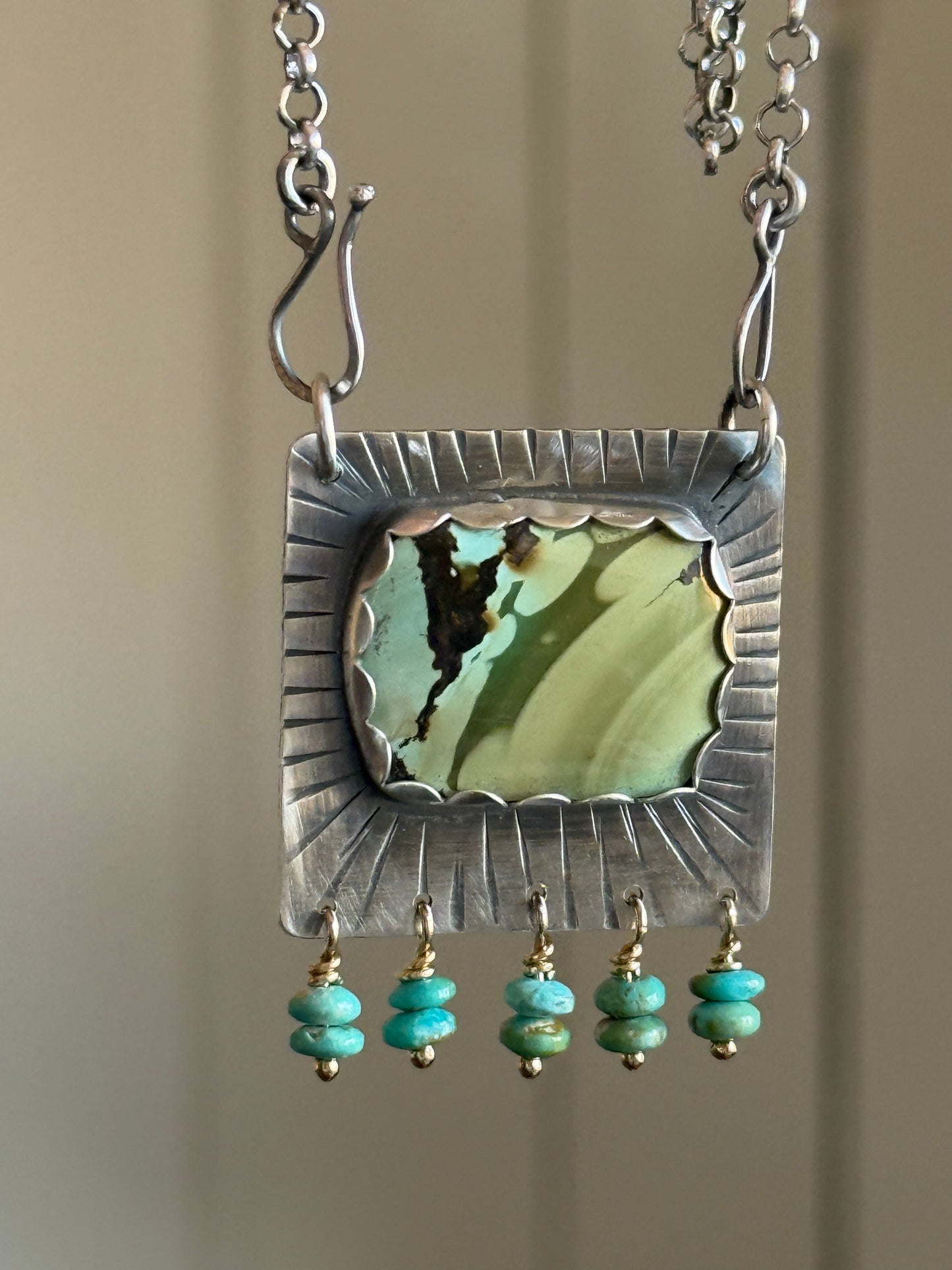 Turquoise Tassel Necklace