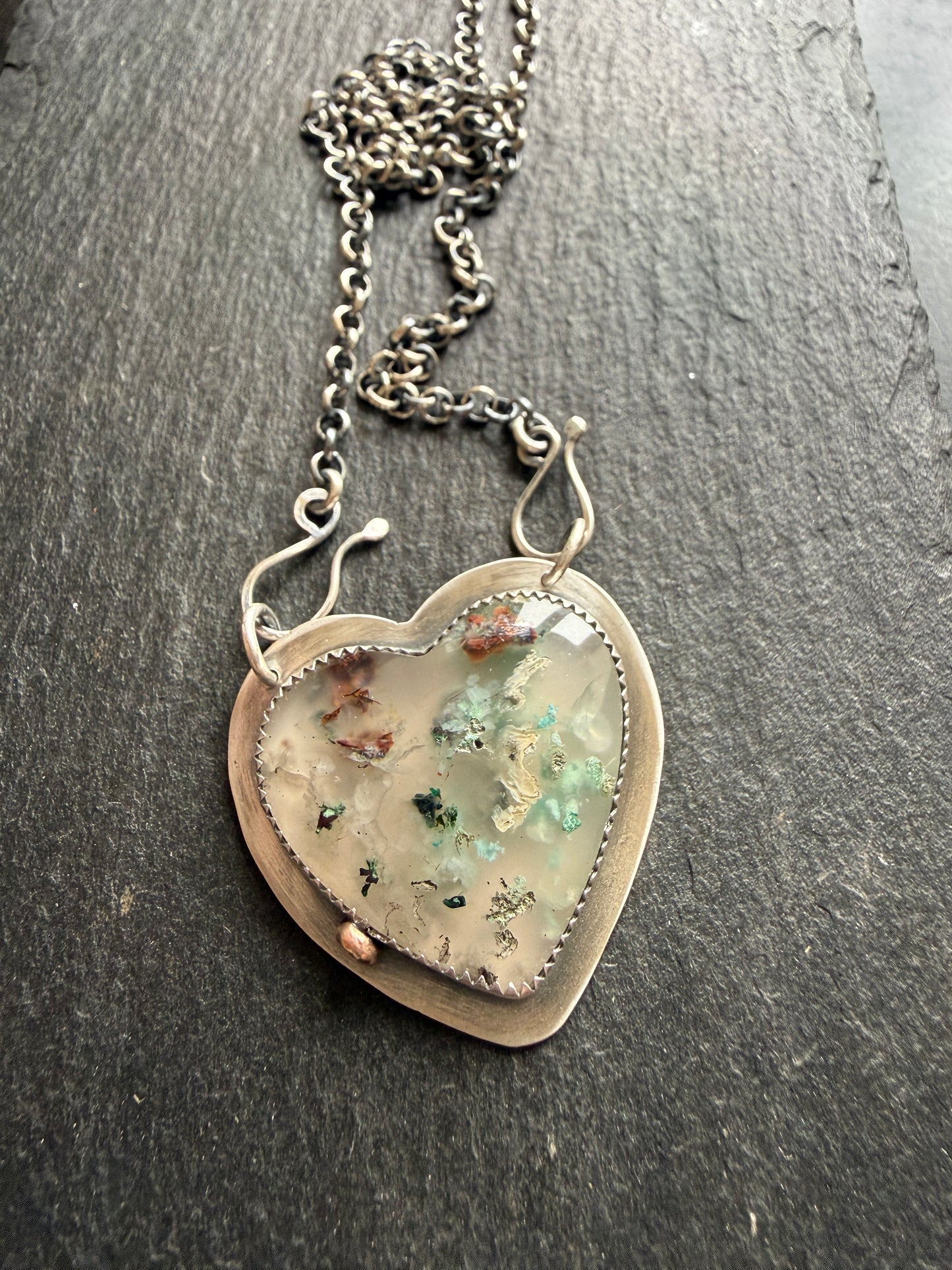 Chrysocolla Heart Pendant