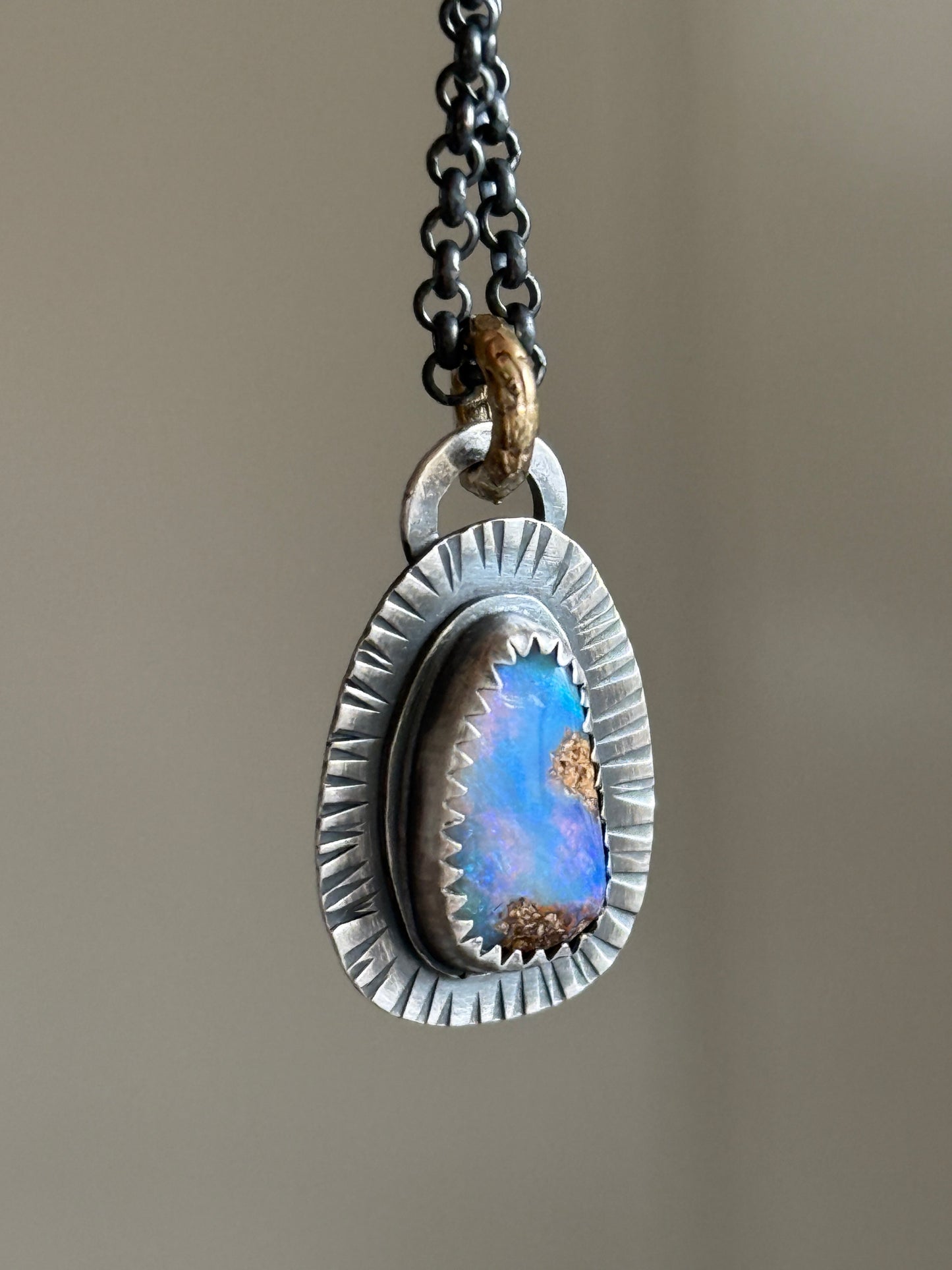 Ocean Blue Opal Necklace