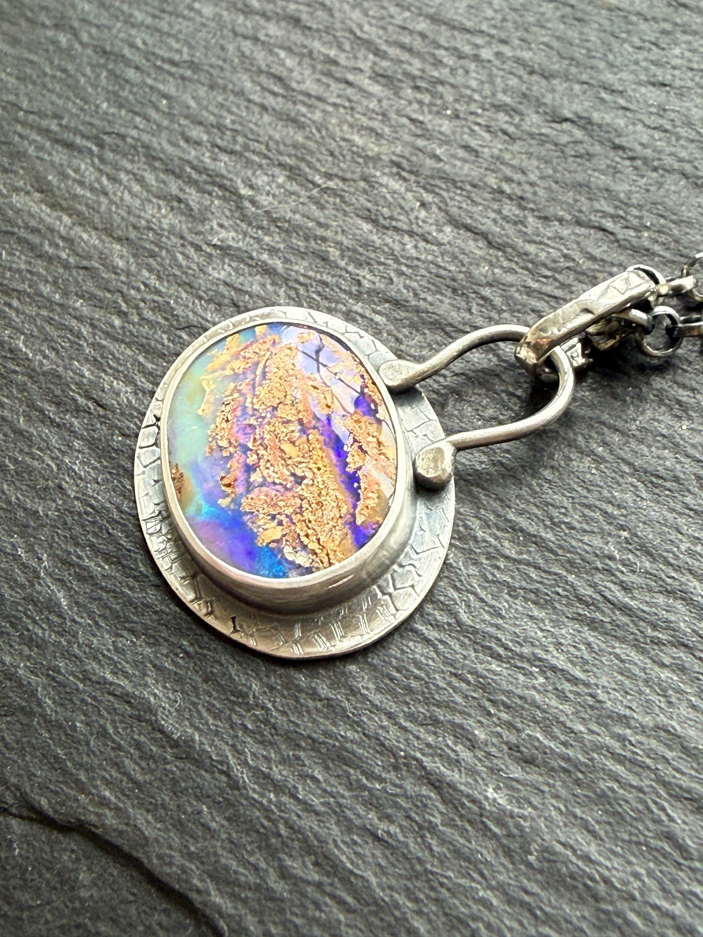 Purple & Blue Opal Necklace