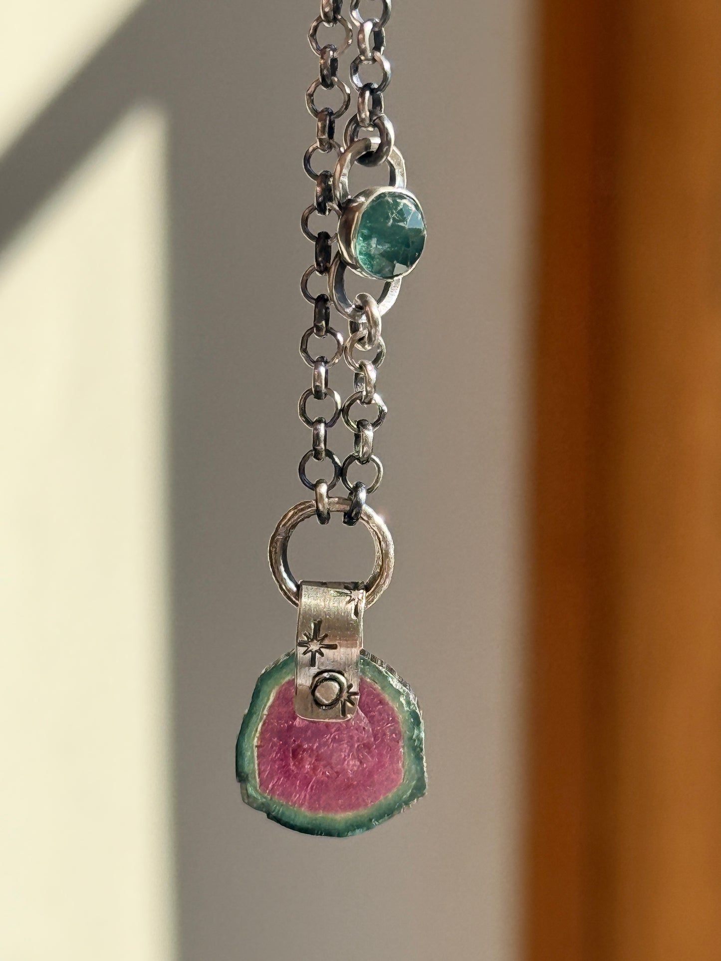 Watermelon Tourmaline Necklace