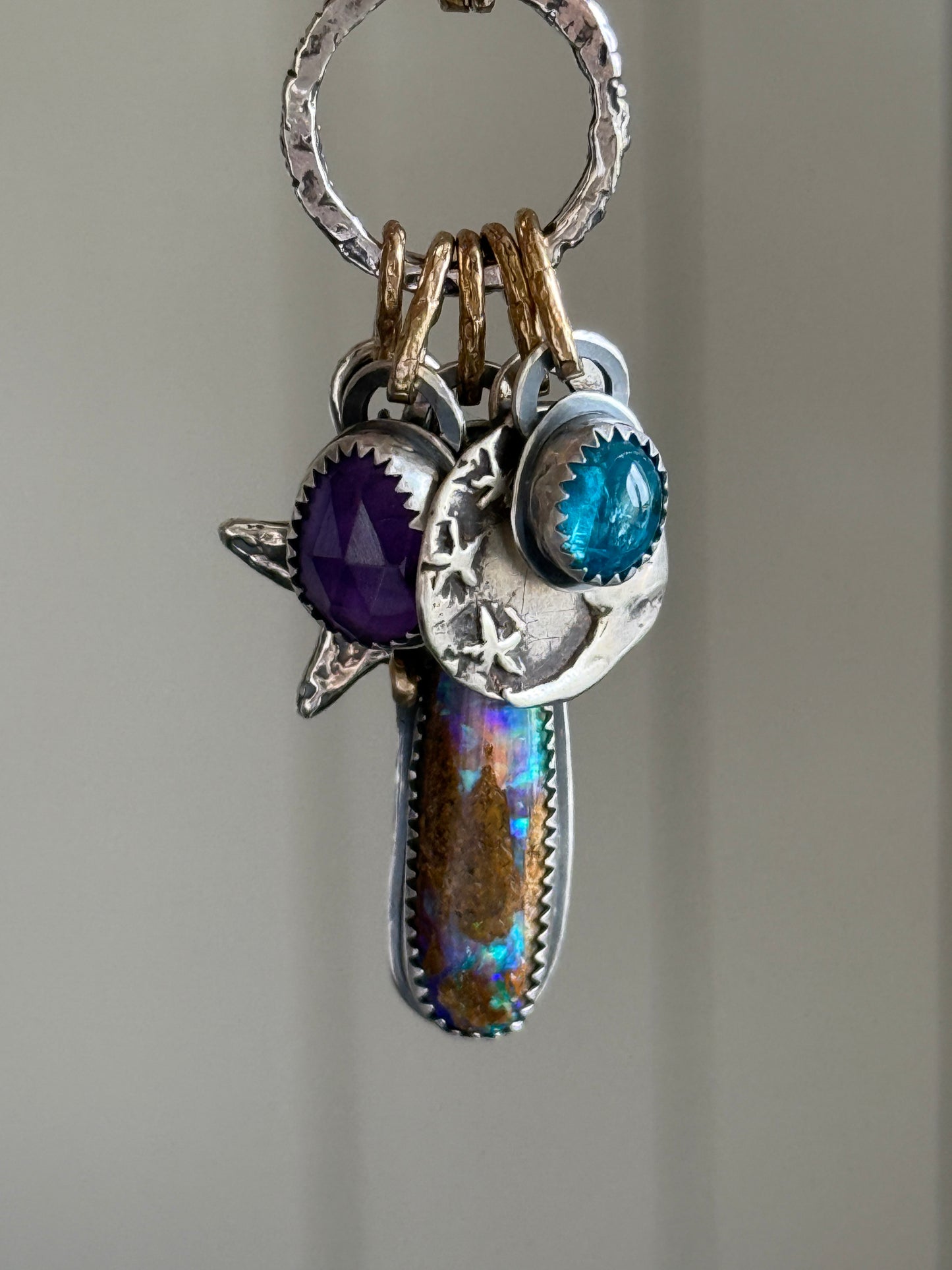Boulder Opal Starry Night Necklace