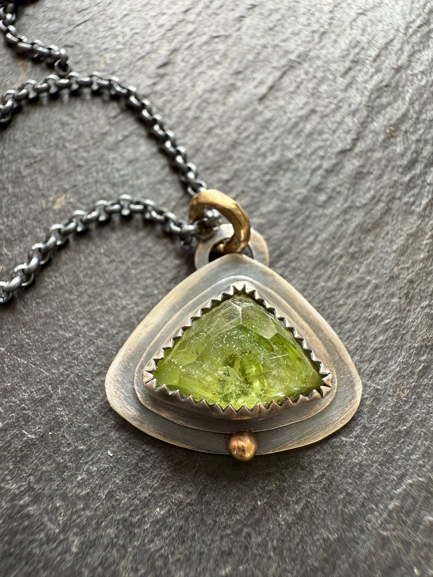 Peridot Charm Necklace