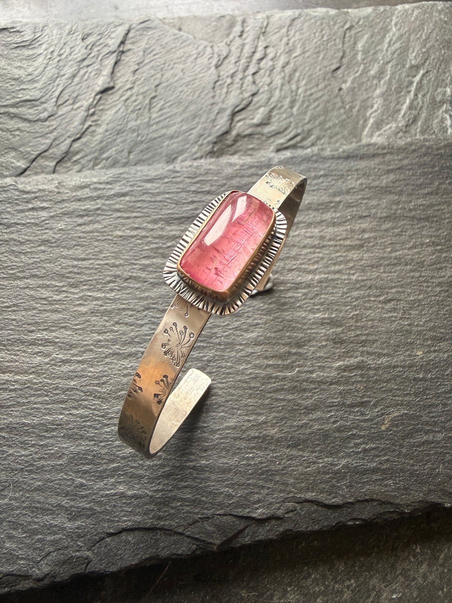 Pink Tourmaline Bangle