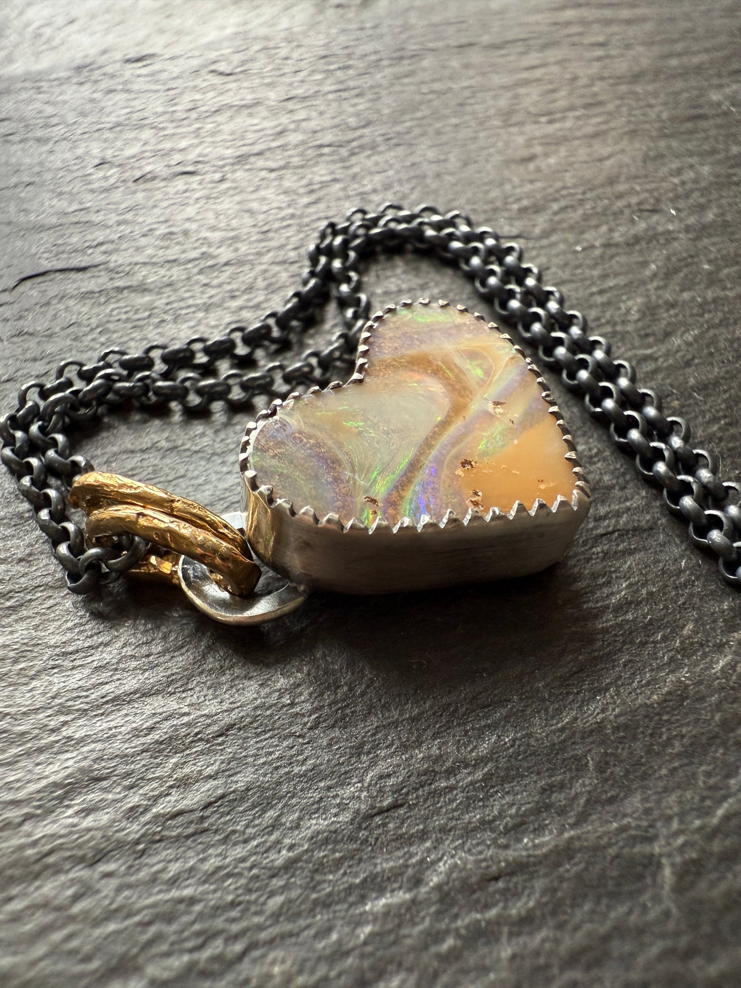 Caramel Heart Pendant Necklace