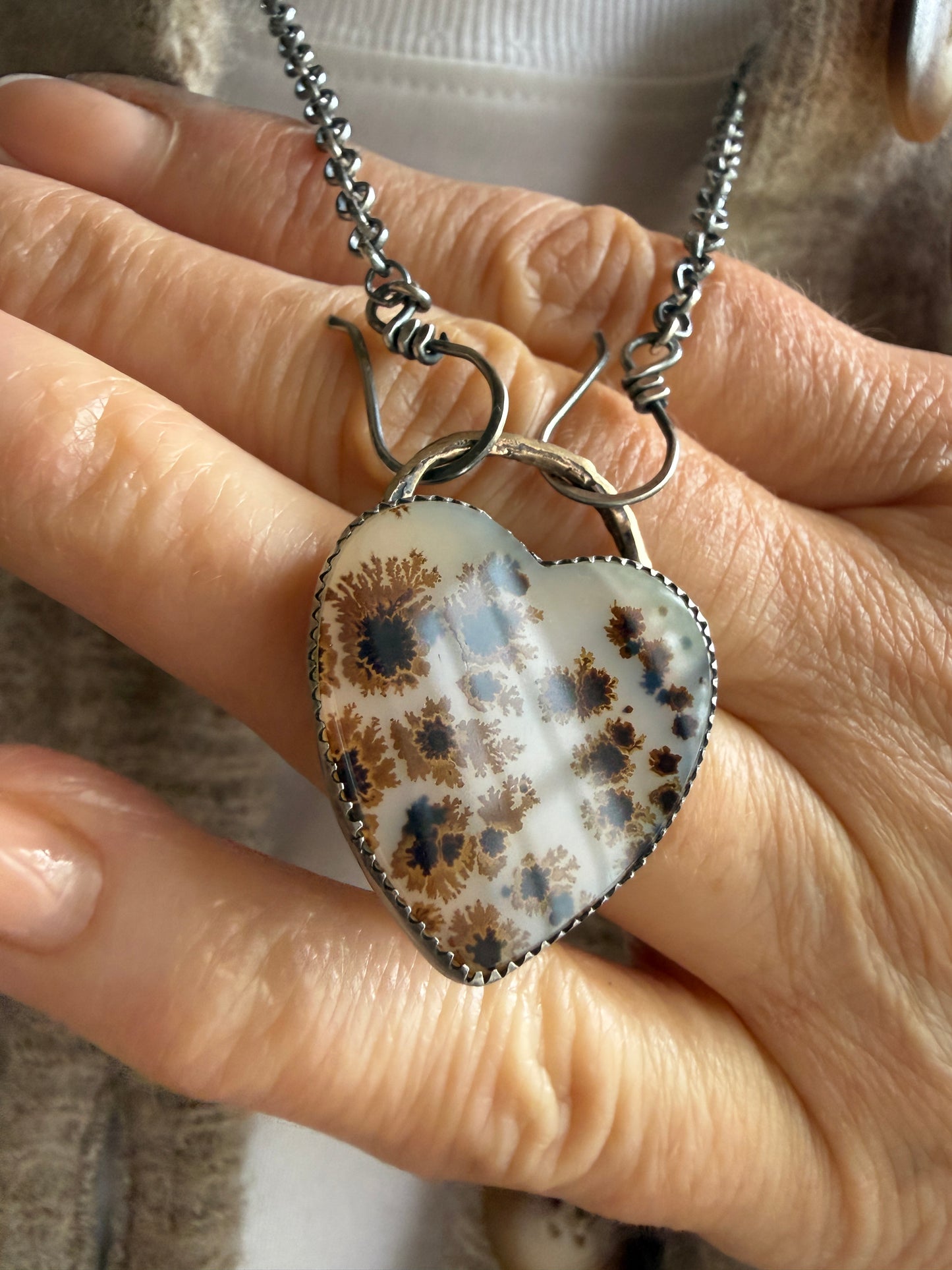 Flower Agate Necklace