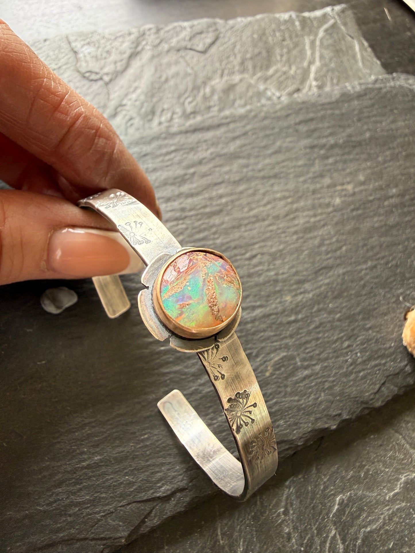 Flower Opal Bangle