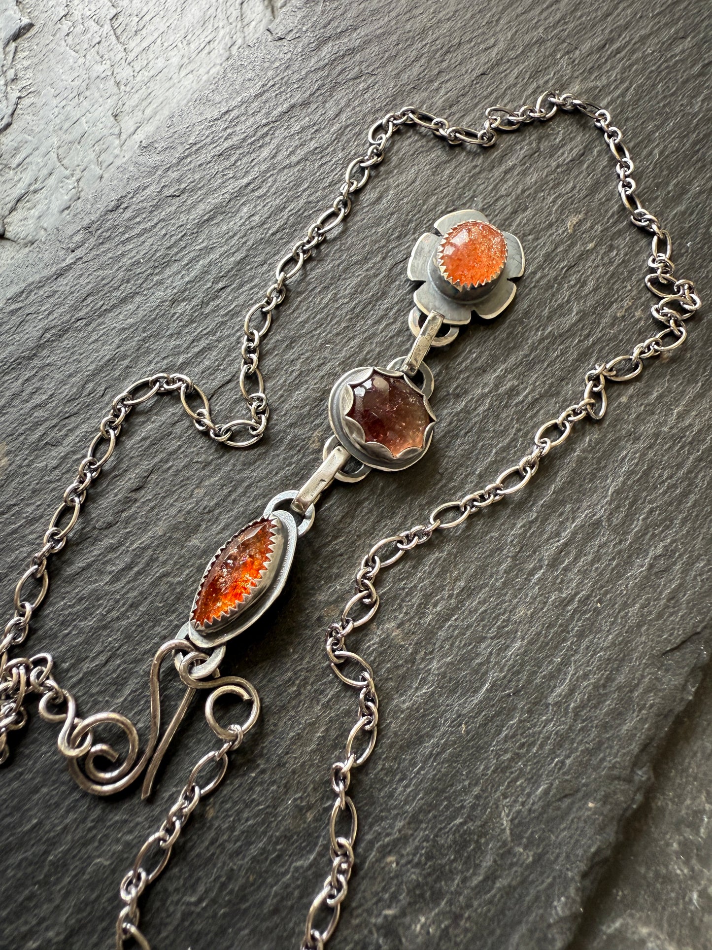 FOR TINA - Sunstone and Tourmaline Necklace