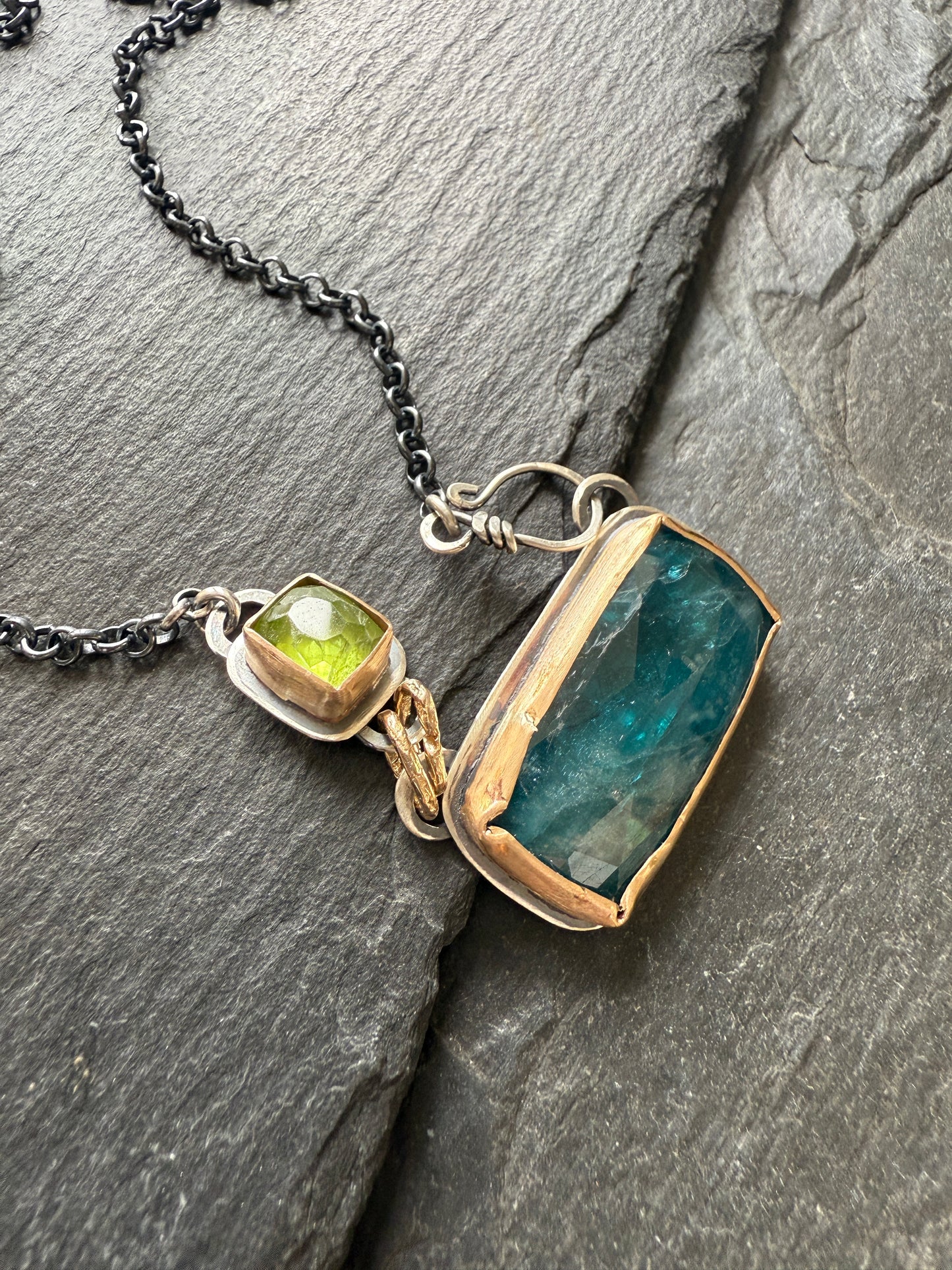 Kyanite & Peridot Necklace