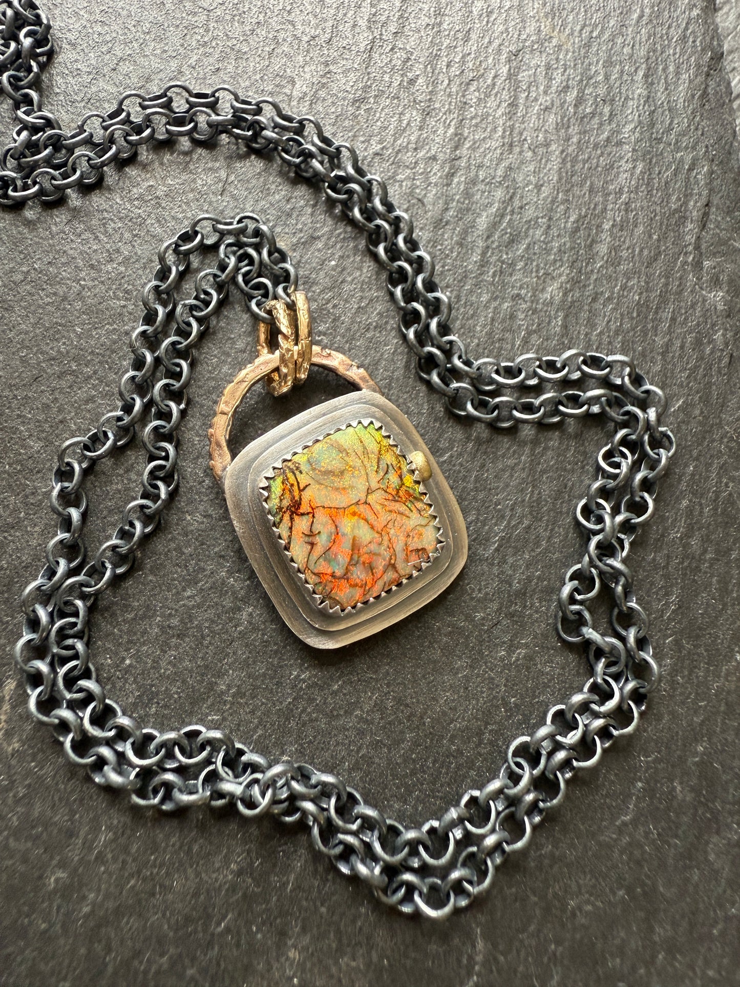 For Aaron - Monarch Opal Necklace