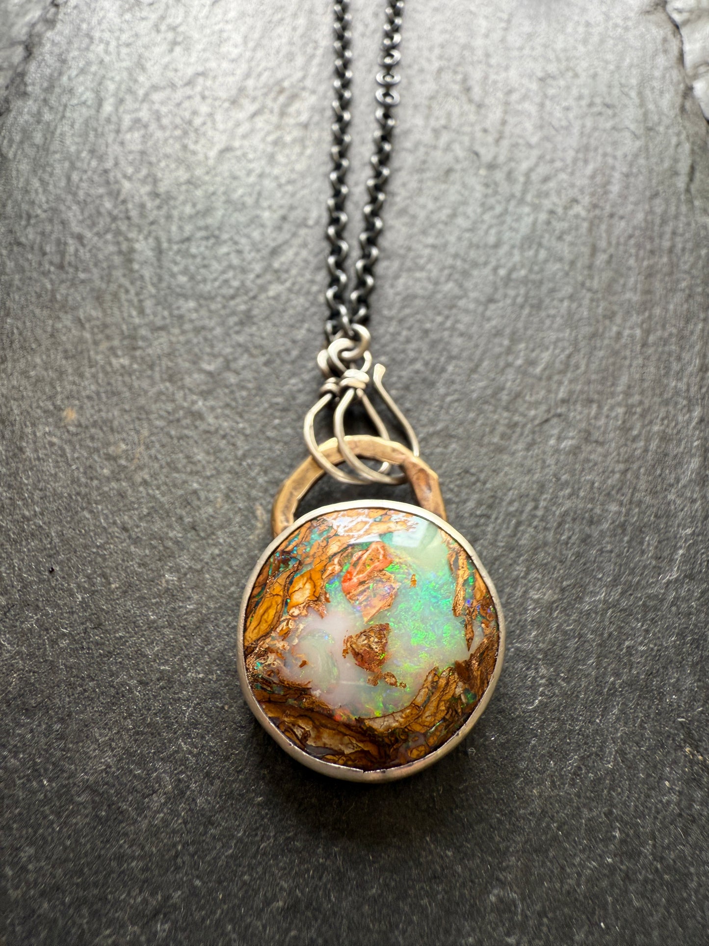 Round Opal Necklace