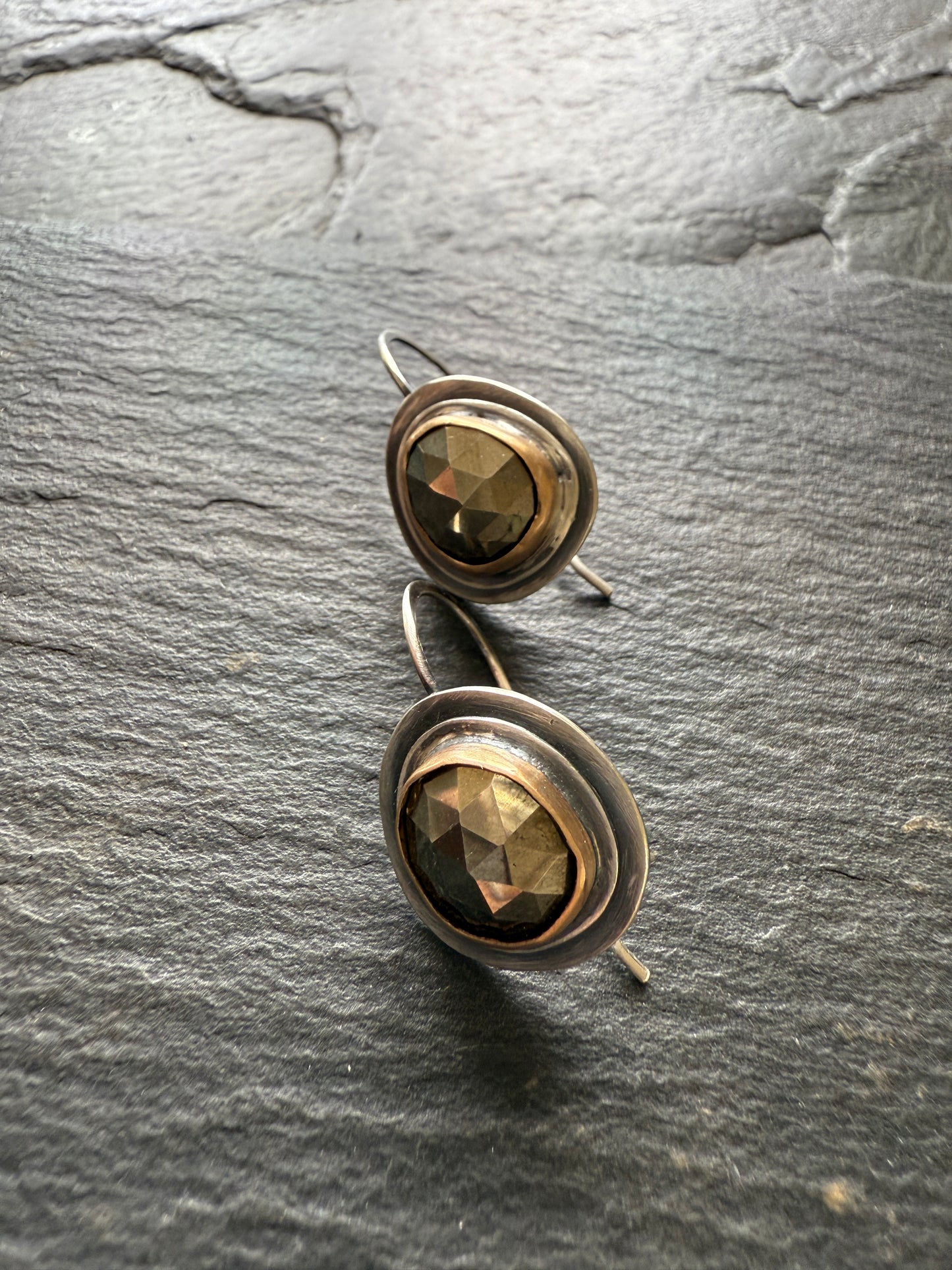 Golden Pyrite Earrings