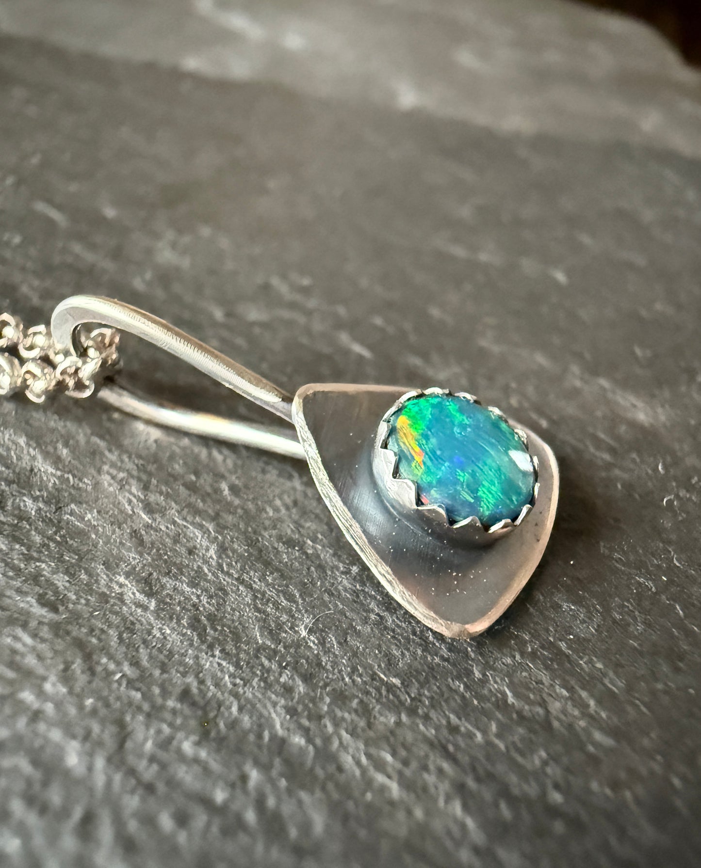 Dainty Opal Pendant