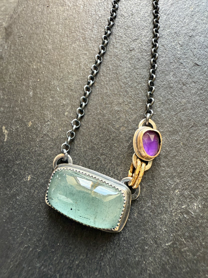 Asymmetric Aquarium Necklace