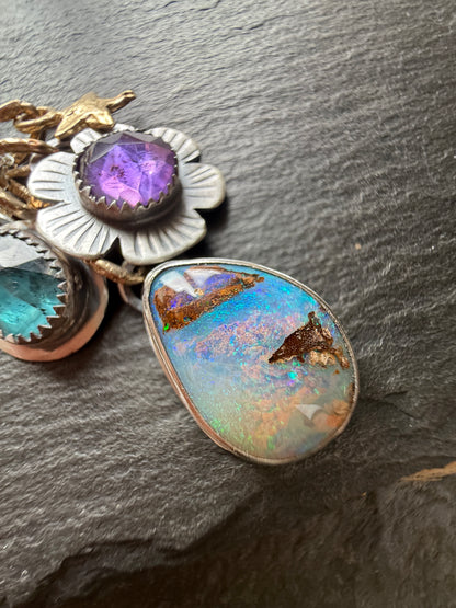 Mixed Metal Charm Necklace