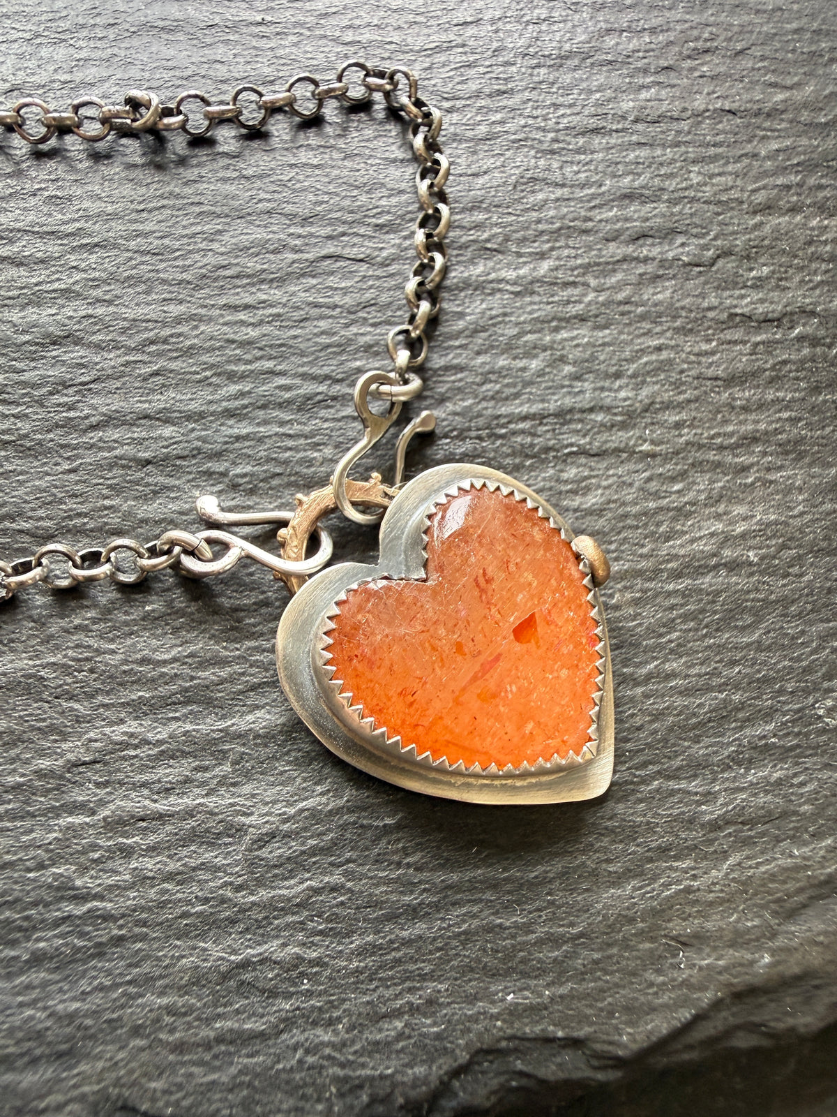 Rainbow Confetti Sunstone Pendant