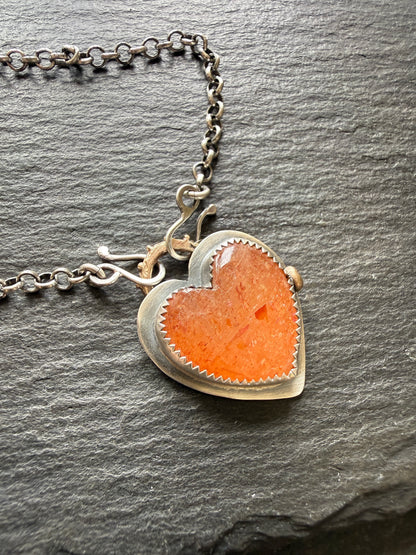 Rainbow Confetti Sunstone Pendant