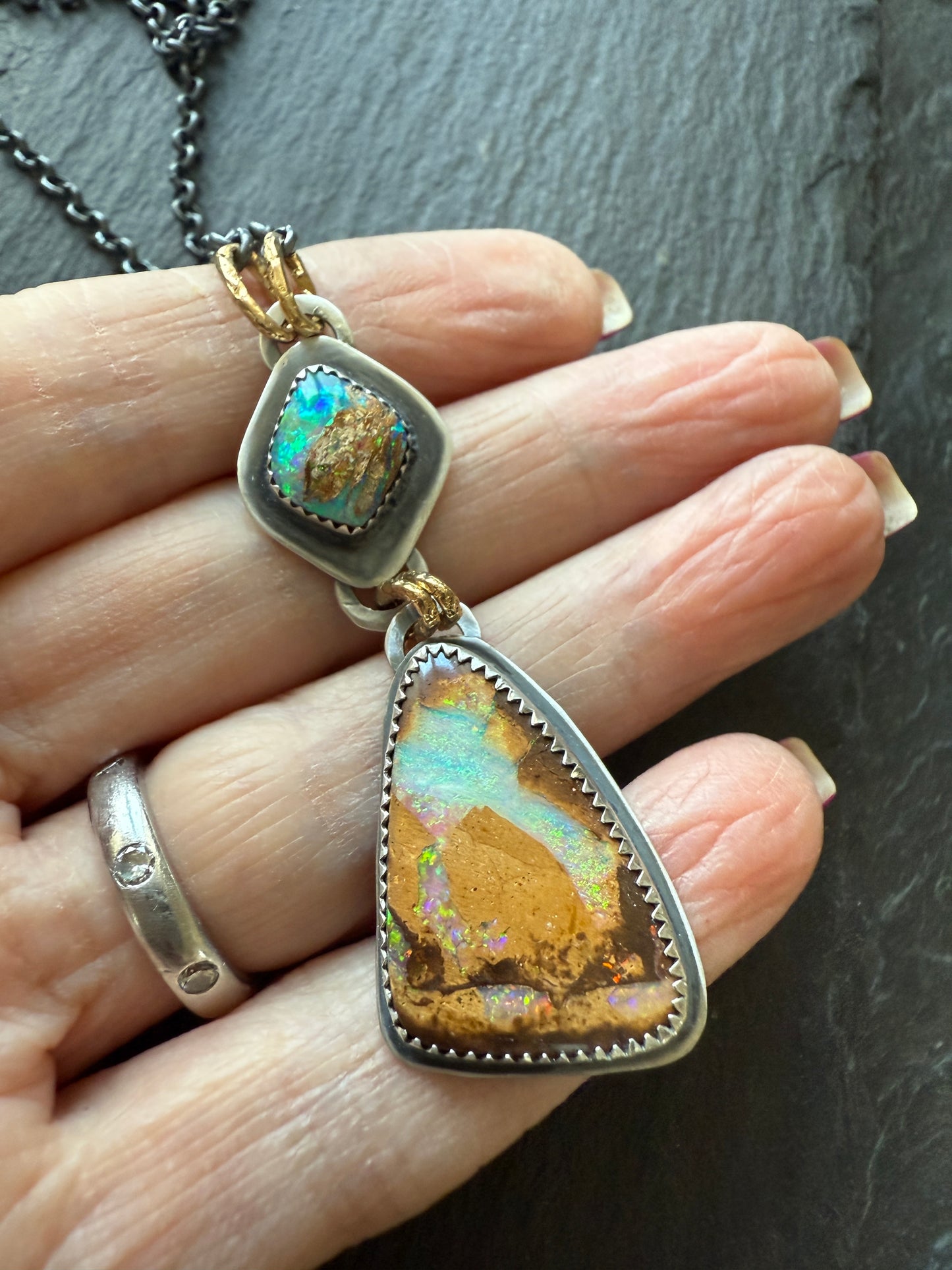 Boulder Opal necklace