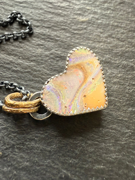 Caramel Heart Pendant Necklace