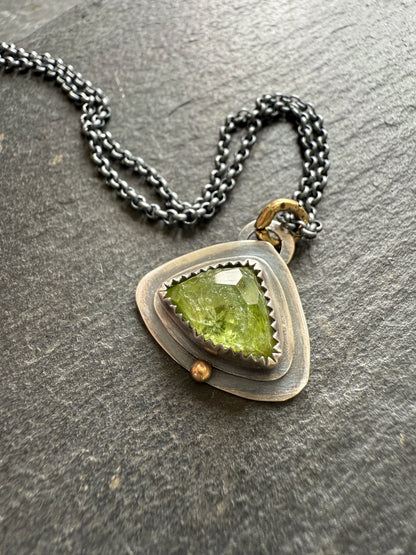 Peridot Charm Necklace