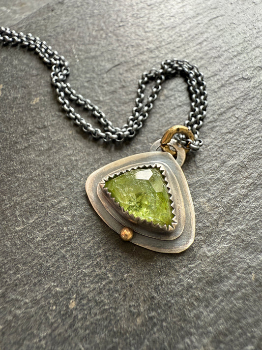 Peridot Charm Necklace