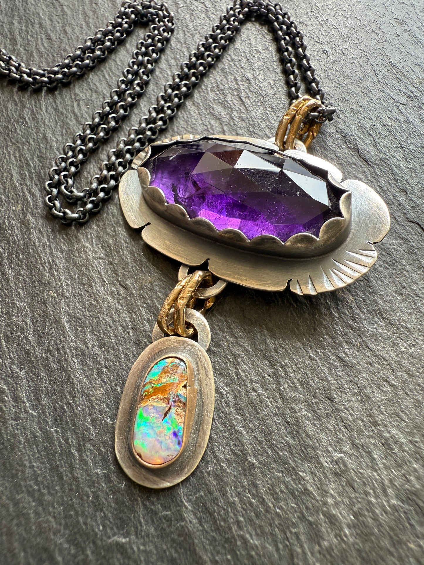 Amethyst and Opal Necklace