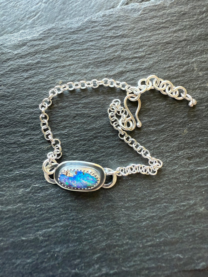 RESERVED for Mary Jane - Opal Chain Bracelet