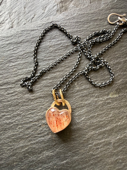 Dainty gold Confetti Sunstone