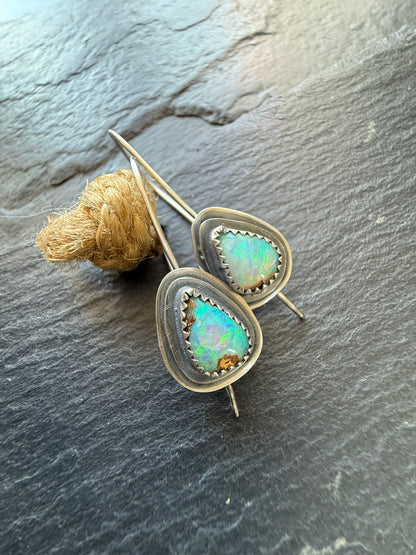 Boulder Opal Dangle Earrings
