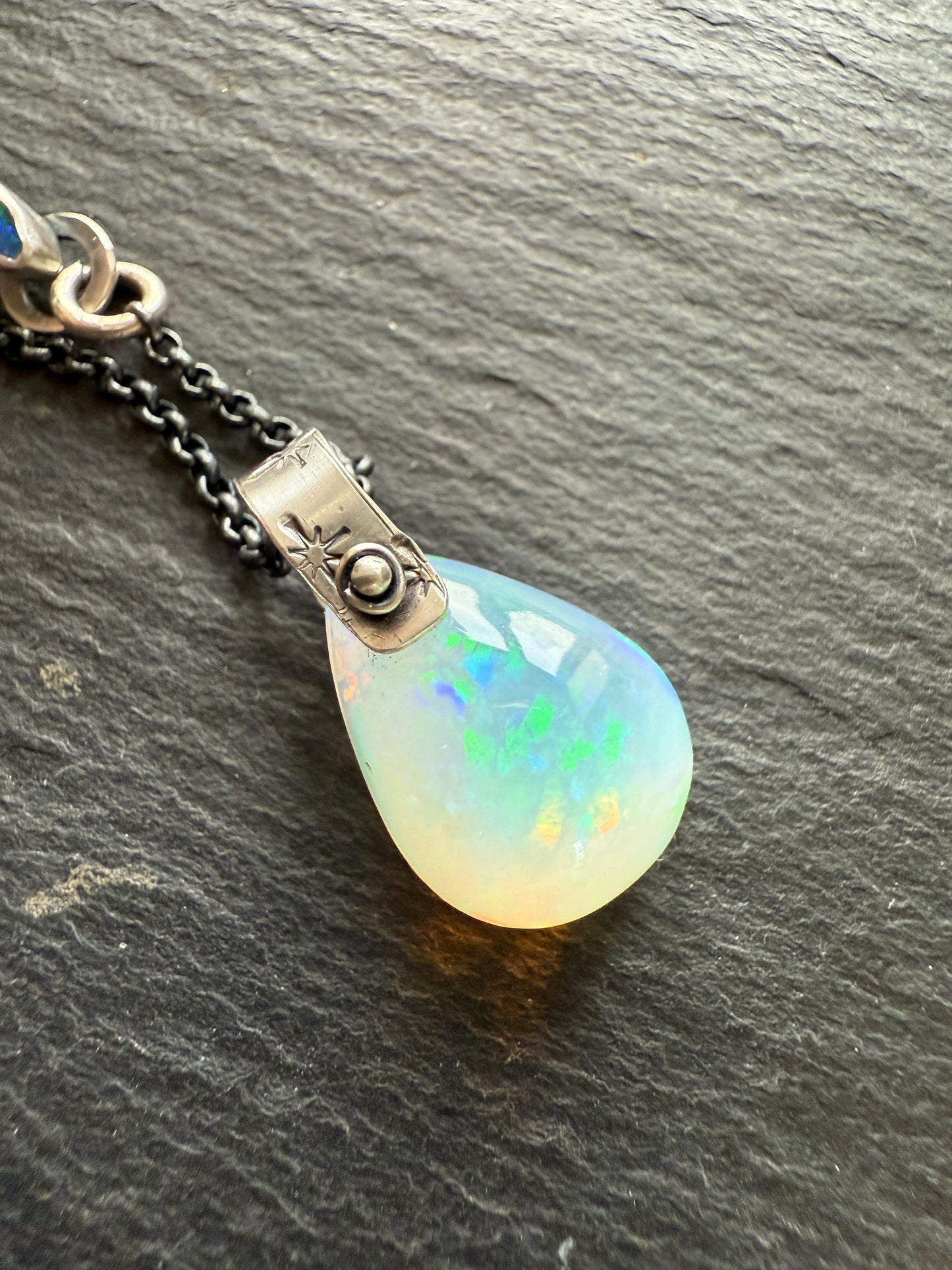 Ethiopian Opal Pendant Necklace