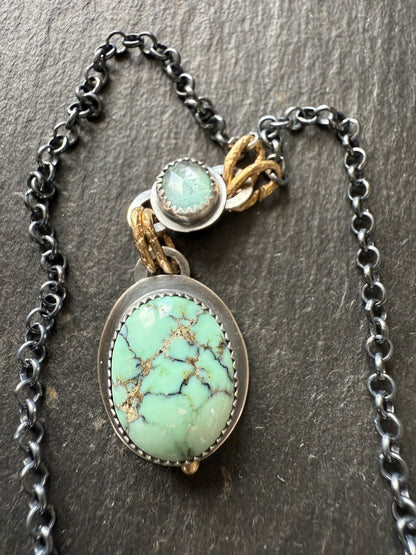 Turquoise and Tourmaline Necklace