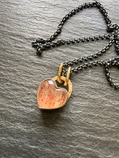 Dainty gold Confetti Sunstone