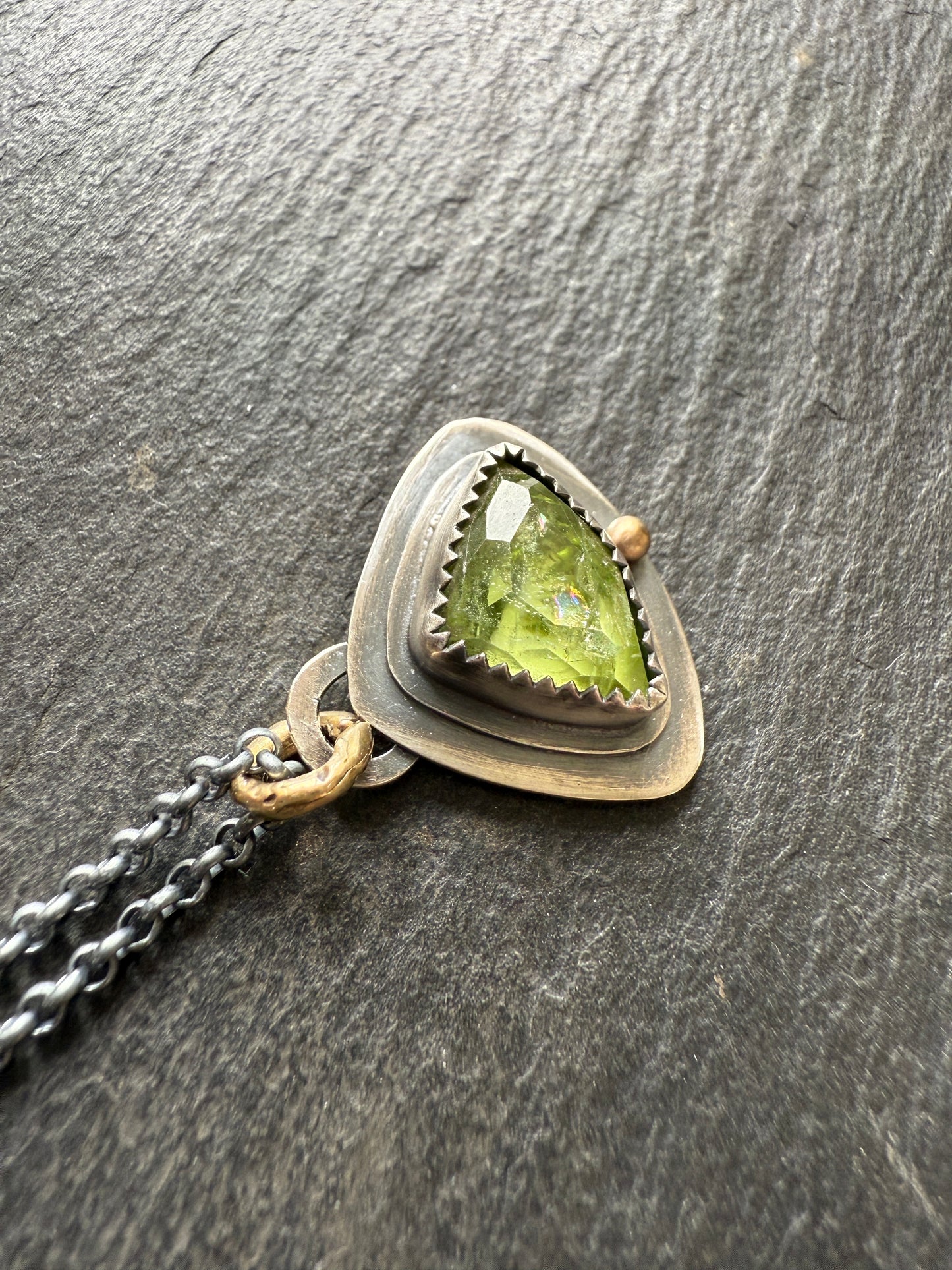 Peridot Charm Necklace