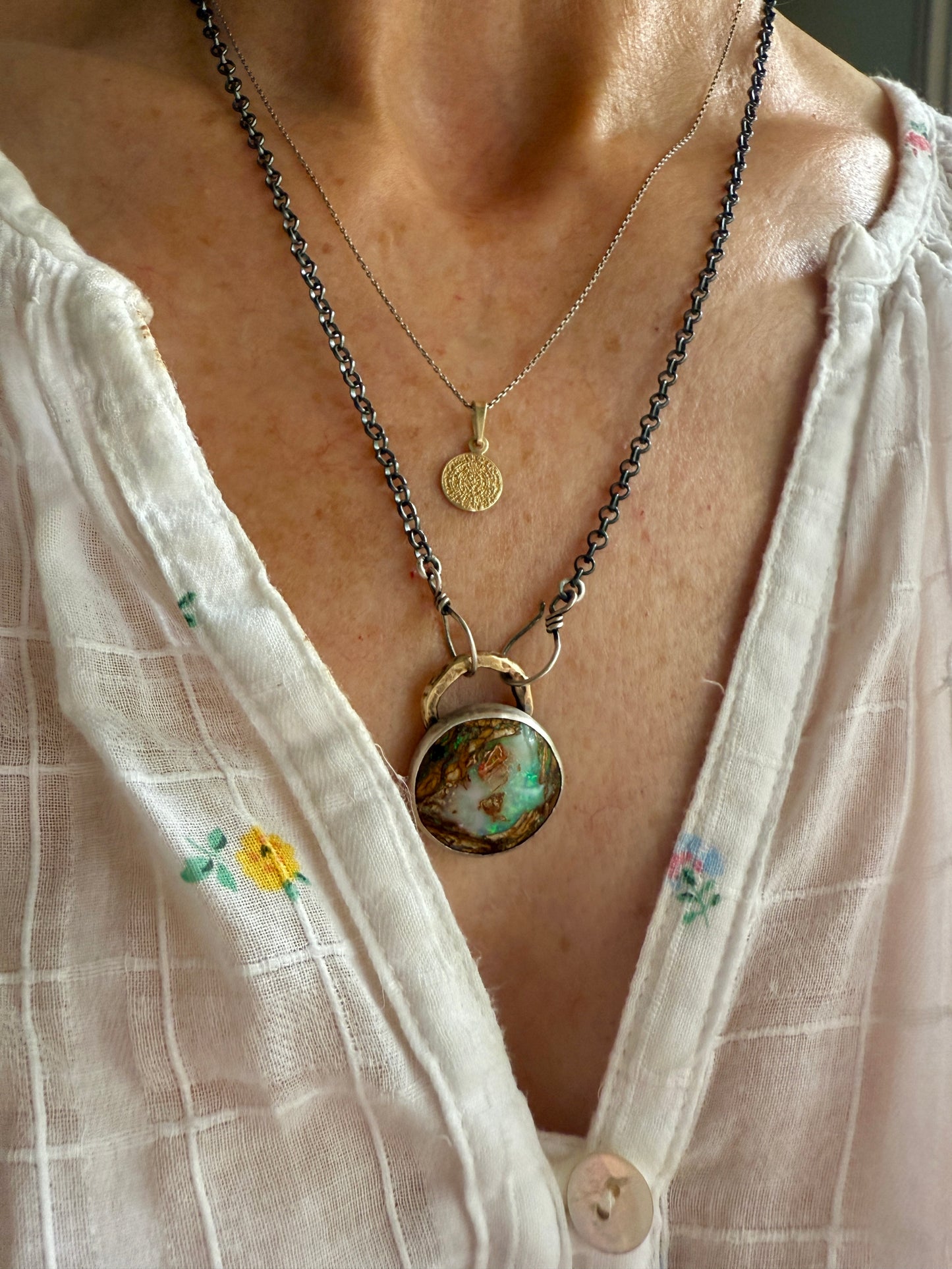 Round Opal Necklace