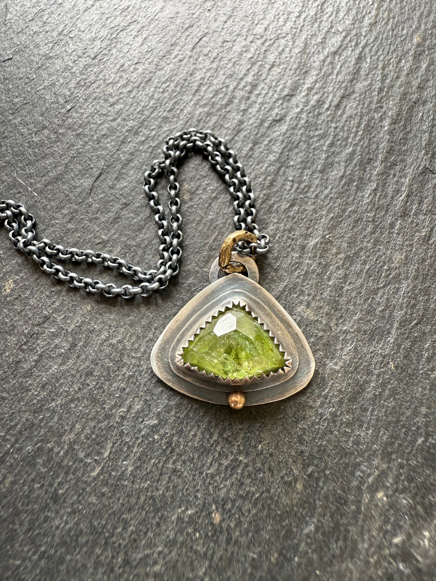 Peridot Charm Necklace