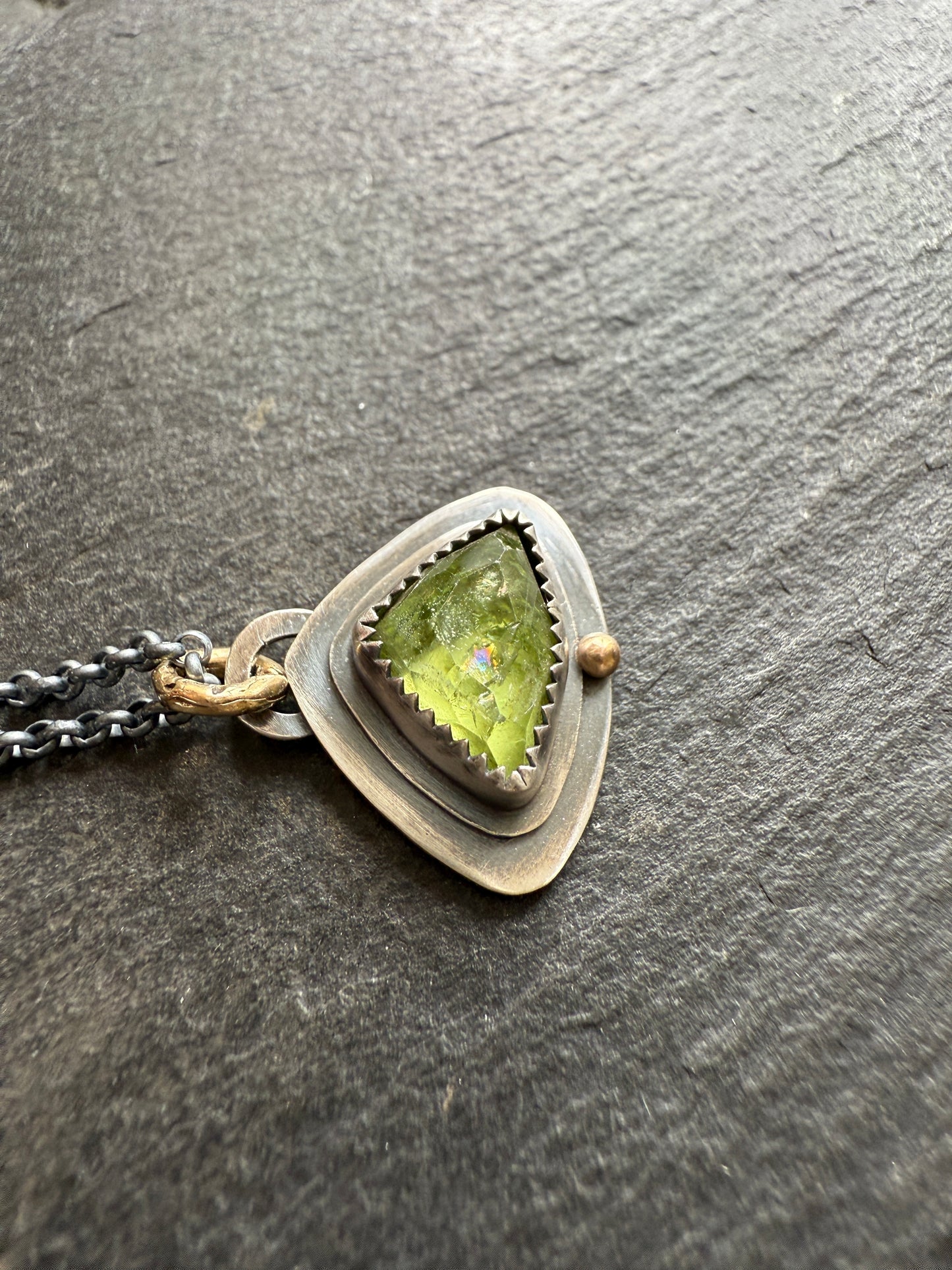 Peridot Charm Necklace
