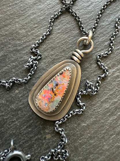Boulder Opal Pendant Necklace